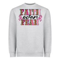 Heather Grey faıth over fear Heavyweight Sweatshirt - BarkalooDesign