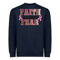 Navy faıth over fear Heavyweight Sweatshirt - BarkalooDesign