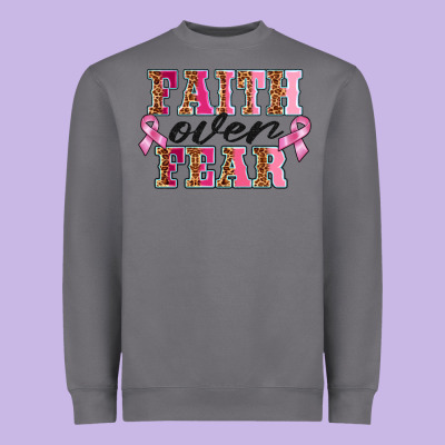 Faıth Over Fear Heavyweight Sweatshirt Designed By Barkaloodesign