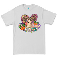 Dove Grey Easter heart Easter Day Premium Tee - HowdyJamesFarm