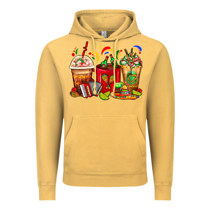 Mexico Coffee Cups Vintage Hoodie by FaDigitalArtStudio | Teevron
