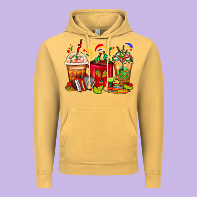 Mexico Coffee Cups Vintage Hoodie Designed By Fadigitalartstudio