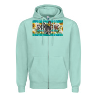 Seafoam french bulldog mom license plate template Zipper Hoodie - BarkalooDesign
