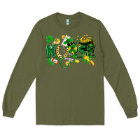 Army Green nurse st patrick Long Sleeve Tee - FaDigitalArtStudio