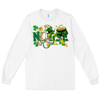 White nurse st patrick Long Sleeve Tee - FaDigitalArtStudio