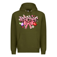 Army Green easter teacher Premium Hoodie - CowhideDigitalArt