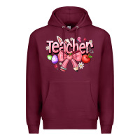 Burgundy easter teacher Premium Hoodie - CowhideDigitalArt