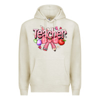 Oatmeal Heather easter teacher Premium Hoodie - CowhideDigitalArt