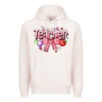 Pale Pink easter teacher Premium Hoodie - CowhideDigitalArt