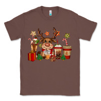 Chestnut reindeer coffe cups christmas Classic Tee - CowGirlArtShop