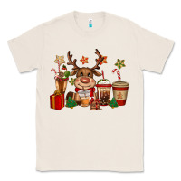 Natural reindeer coffe cups christmas Classic Tee - CowGirlArtShop