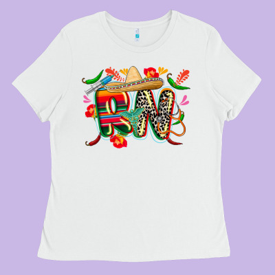 Cinco De Mayo Rn Ladies Tee Designed By Cowgirlartshop