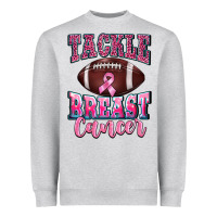 Heather Grey tackle breast cancer Heavyweight Sweatshirt - BarkalooDesign