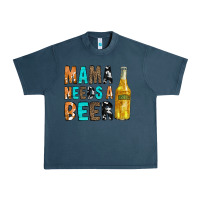 Midnight Navy Mama Needs a Beer Urban Heavy Tee - CowCowDesign