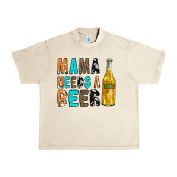Sandshell Mama Needs a Beer Urban Heavy Tee - CowCowDesign
