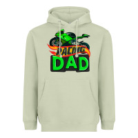 Matcha racing dad with racing motorcycle Heavyweight Hoodie - AdoDesignShop