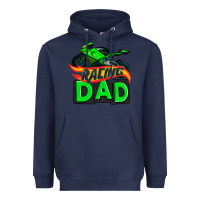 Navy racing dad with racing motorcycle Heavyweight Hoodie - AdoDesignShop