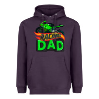 Plum racing dad with racing motorcycle Heavyweight Hoodie - AdoDesignShop