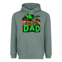Sage racing dad with racing motorcycle Heavyweight Hoodie - AdoDesignShop