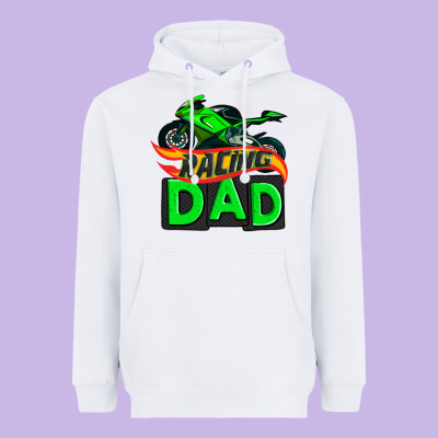 Racing Dad With Racing Motorcycle Heavyweight Hoodie Designed By Adodesignshop