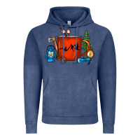 Vintage Denim Camper Coffee Cup Vintage Hoodie - FaDigitalArtStudio