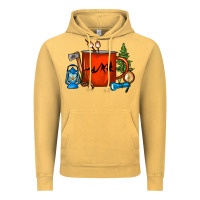 Vintage Mustard Camper Coffee Cup Vintage Hoodie - FaDigitalArtStudio
