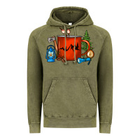 Vintage Olive Camper Coffee Cup Vintage Hoodie - FaDigitalArtStudio