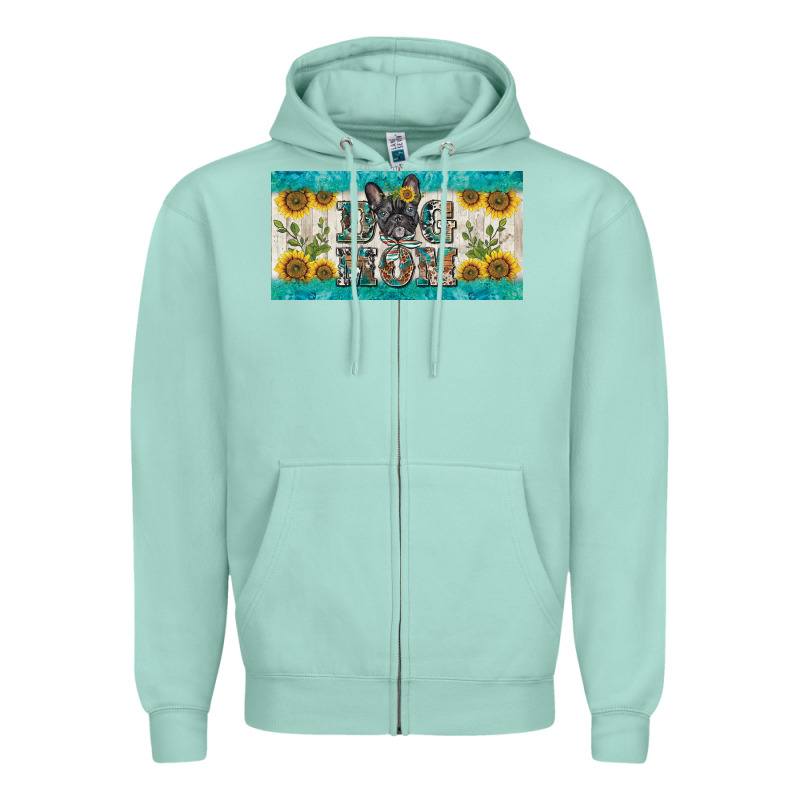 Dog Mom French  Bulldog License Plate Template Zipper Hoodie by BarkalooDesign | Teevron