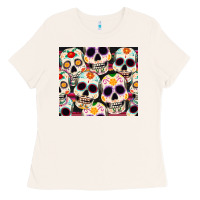 Bone cinco de mayo skull Ladies Tee - CowGirlArtShop