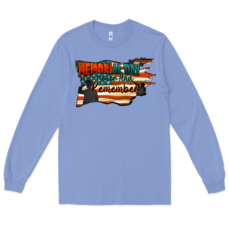 Memorial Day Honor And Remember Long Sleeve Tee by FaDigitalArtStudio | Teevron