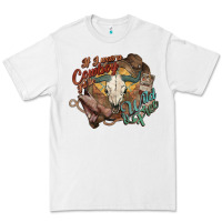 White Cowboy wild and free western Premium Tee - HowdyJamesFarm