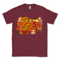 Burgundy year of the dragon chinese new year 2024 Classic Tee - CowGirlArtShop