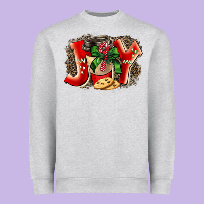 Christmas Joy Coffee Heavyweight Sweatshirt Designed By Barkaloodesign