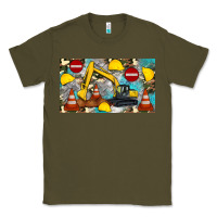 Army Green excavator sippy Classic Tee - Artiststas