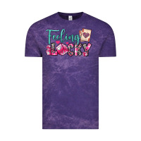 Cloud Purple feeling lucky Vintage Tee - OliviaCreatesArt