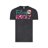 Vintage Black feeling lucky Vintage Tee - OliviaCreatesArt