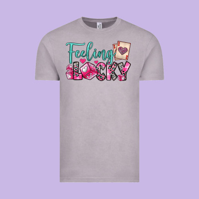 Feeling Lucky Vintage Tee Designed By Oliviacreatesart