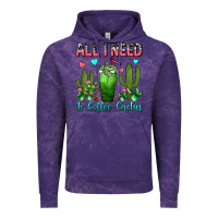 Cloud Purple All I Need Is Coffee Cactus Frappe Vintage Hoodie - FaDigitalArtStudio