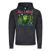 Vintage Black All I Need Is Coffee Cactus Frappe Vintage Hoodie - FaDigitalArtStudio