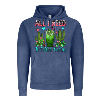 Vintage Denim All I Need Is Coffee Cactus Frappe Vintage Hoodie - FaDigitalArtStudio