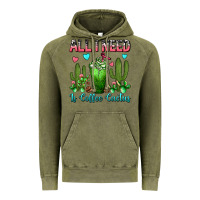 Vintage Olive All I Need Is Coffee Cactus Frappe Vintage Hoodie - FaDigitalArtStudio