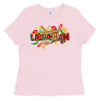 Bubblegum Pink cinco de mayo librarian Ladies Tee - CowGirlArtShop