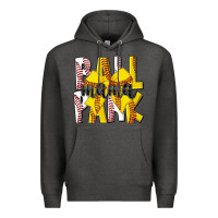 Charcoal Heather ball park mama Premium Hoodie - CowhideDigitalArt