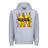 Heather Grey ball park mama Premium Hoodie - CowhideDigitalArt