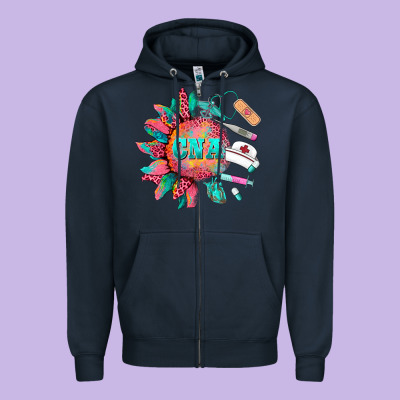 Western Certified Nurse Asistant  Medical Instruments Zipper Hoodie Designed By Barkaloodesign