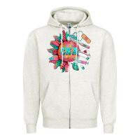 Oatmeal Heather western certified nurse asistant  medical instruments Zipper Hoodie - BarkalooDesign