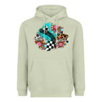 Matcha race sunflower patches Heavyweight Hoodie - AdoDesignShop