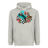 Moon Dust race sunflower patches Heavyweight Hoodie - AdoDesignShop