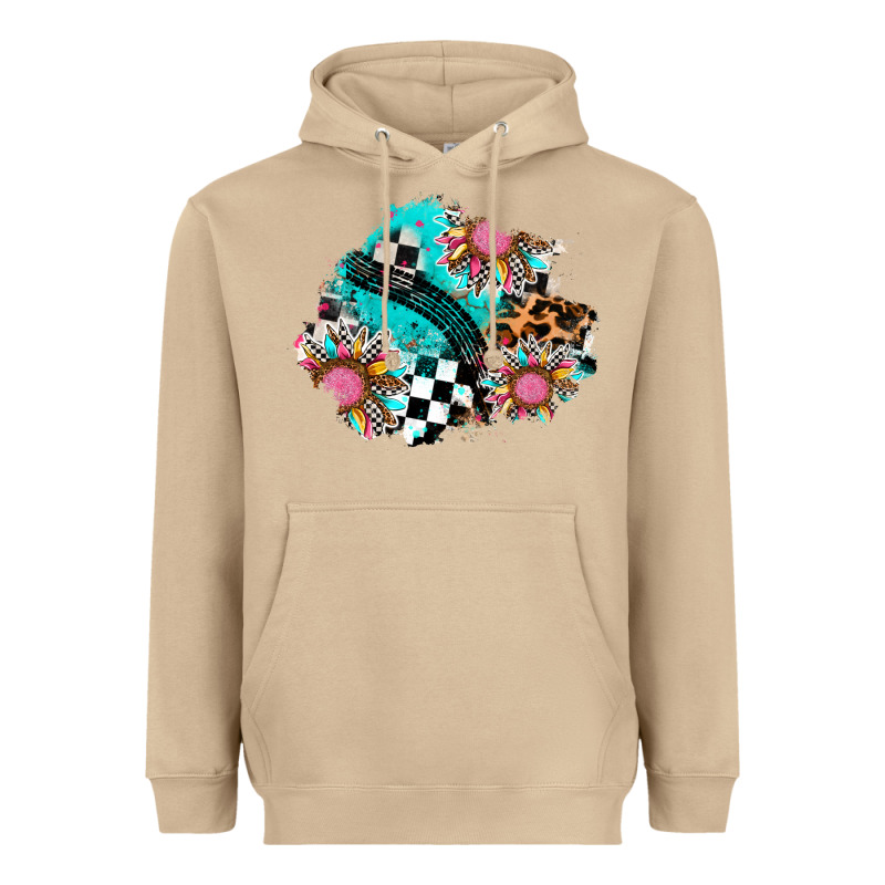 Race Sunflower Patches Heavyweight Hoodie by AdoDesignShop | Teevron
