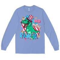 Colony Blue Red white rawr Long Sleeve Tee - FaDigitalArtStudio